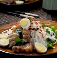 Vietnamese Braised Pork Belly  with Quail Eggs