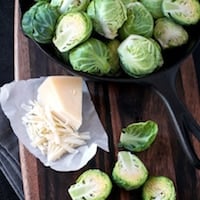 Baked Brussels Sprouts and Parmesean Cheese