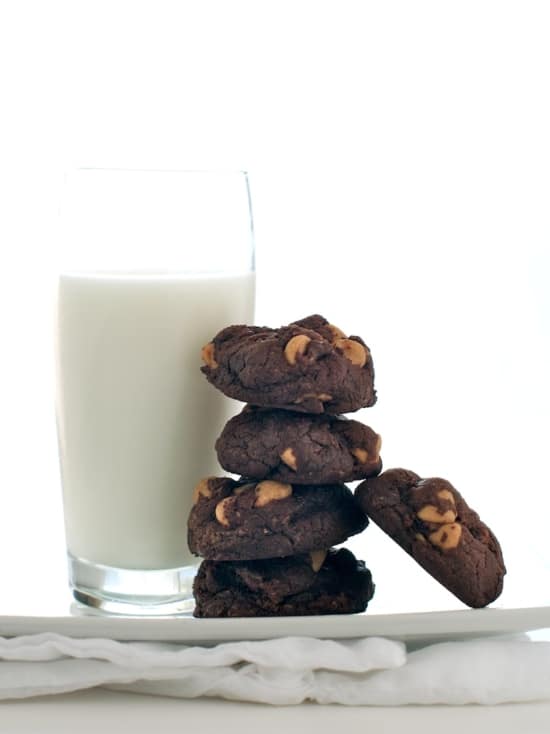chocolate cookies with peanut butter chips chocolate cookies with peanut butter chips