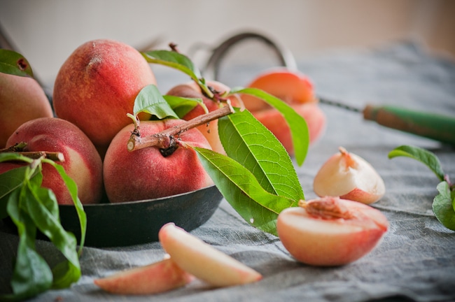 ginger peach muffins
