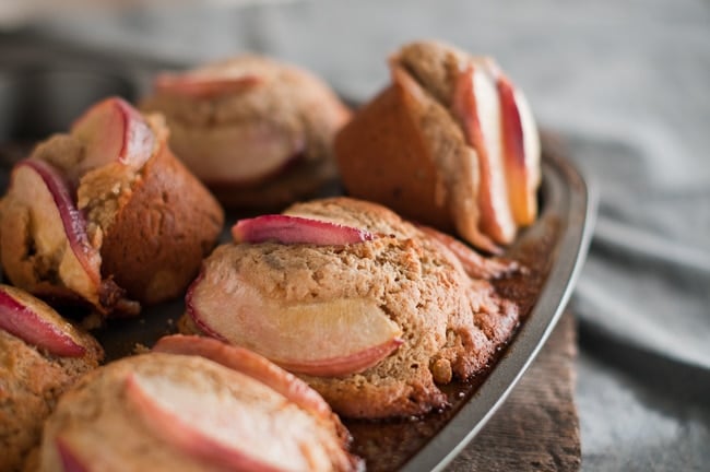 ginger peach muffins